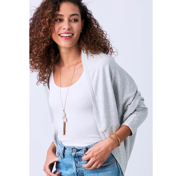 Stella & Dot Tops - Stella & Dot Grey Versatile Poncho NWT & SOLD OUT!